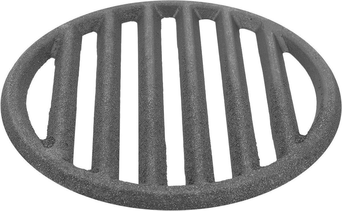 Grillrooster Gietijzer - Vuurrooster Barbecue - Buiten Koken - Gelijkmatige Warmte - 16x16 cm - Grijs