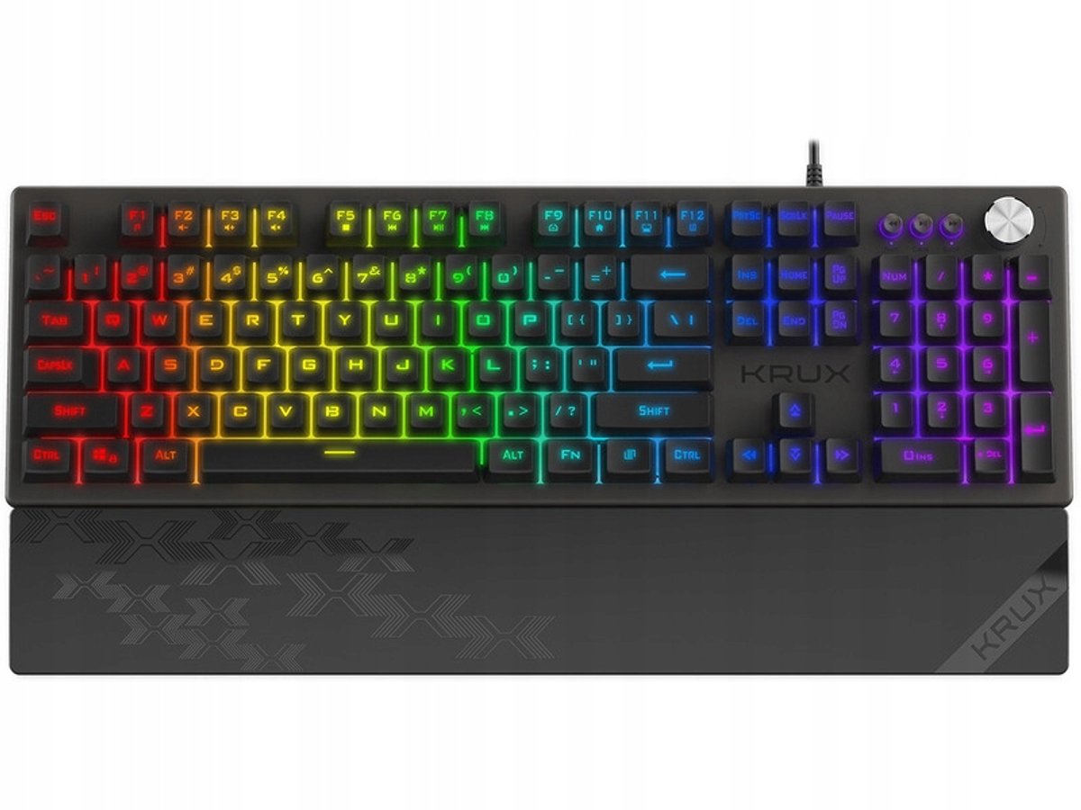 KRUX Frost RGB Gaming Toetsenbord KRX0101 – Bedraad USB Toetsenbord met RGB Verlichting – PC Gaming Keyboard – Zwart
