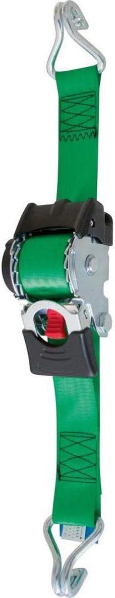 Spanband Set - Automatisch Spansysteem - Vastzetten van Lading - Intrekbare Ring - 3 Meter - Groen