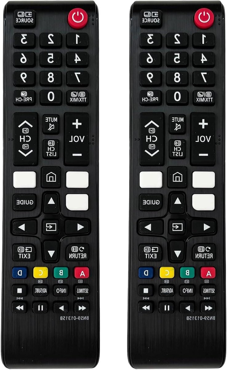 Universele Afstandsbediening - TV Bediening - Gemakkelijk TV Kijken - Snelle Respons - 2 Stuks - Zwart