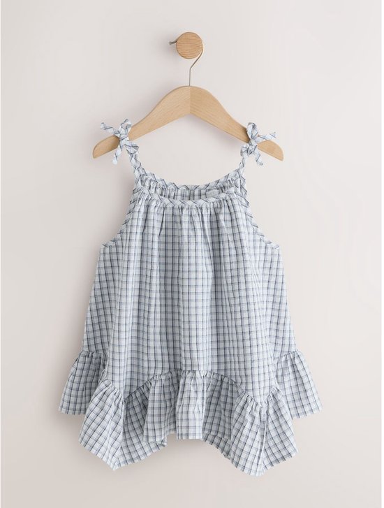 Next - Meisjes - Blouse met bandjes en asymmetrische zoom - Blauw