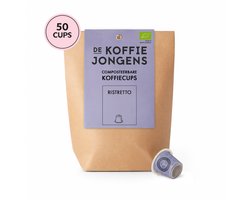 De Koffiejongens - geschikt voor Nespresso - grootverpakking Ristretto - 50 composteerbare koffiecups - 100% biologische koffie