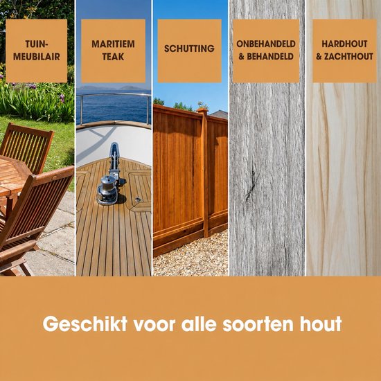 Teak Olie 500ml - Teak Hout Versterken & Beschermen - UV Bescherming - Teak Tuin Meubilair - Wood Teak Oil 500 ml
