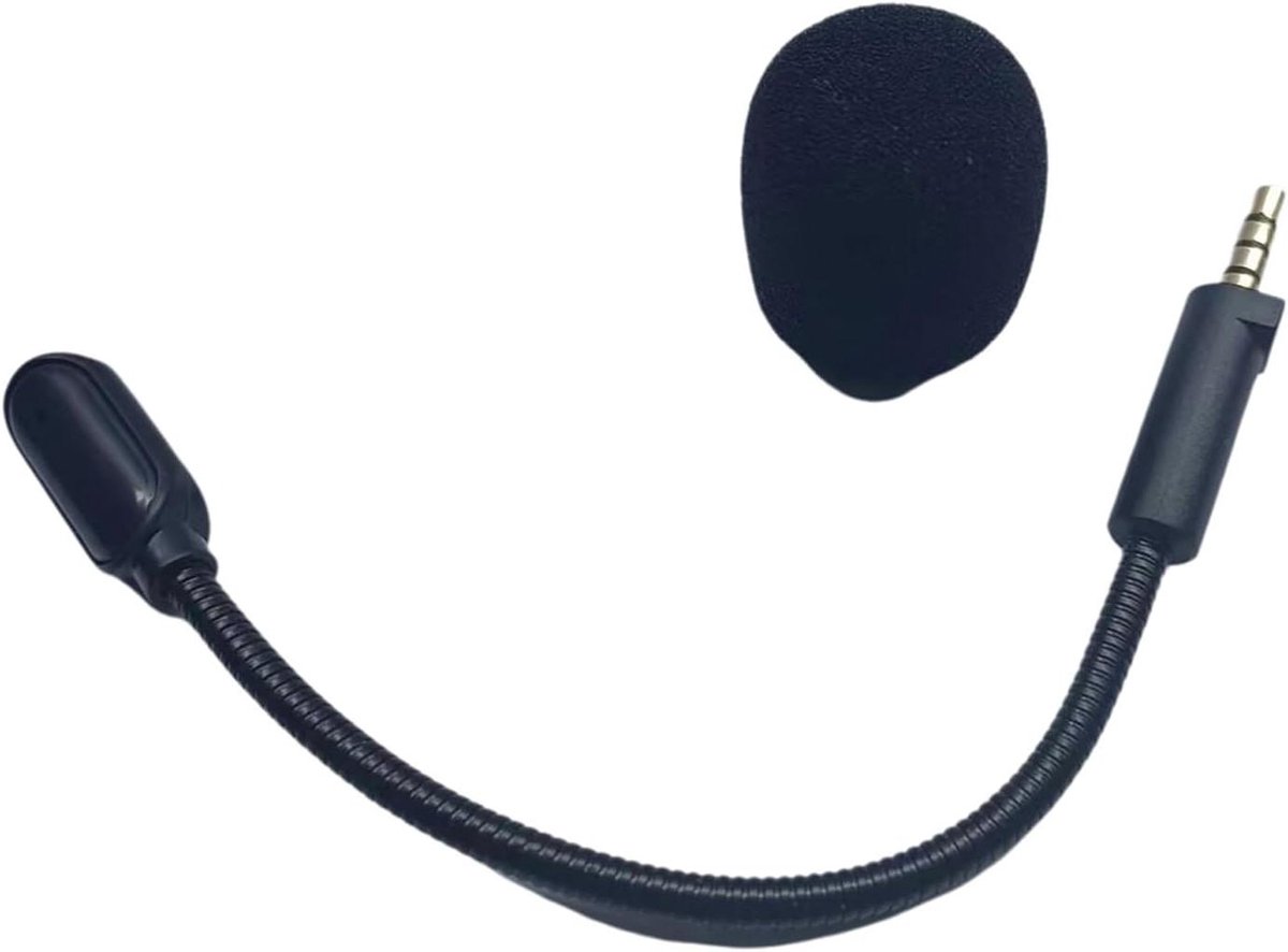Gaming Headset Microfoon - Afneembare Mic Boom - Duidelijke Communicatie - Ruisonderdrukkende Schuimkap - 15 cm Lengte - Zwart