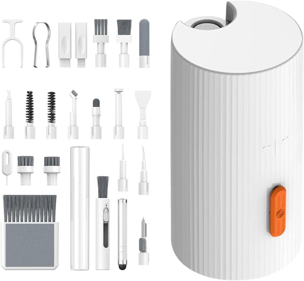 Laptop Schoonmaakset - Reinigingsborstel Kit - Elektronica Onderhoud - 21-in-1 Gereedschap - 13.6 cm - Wit