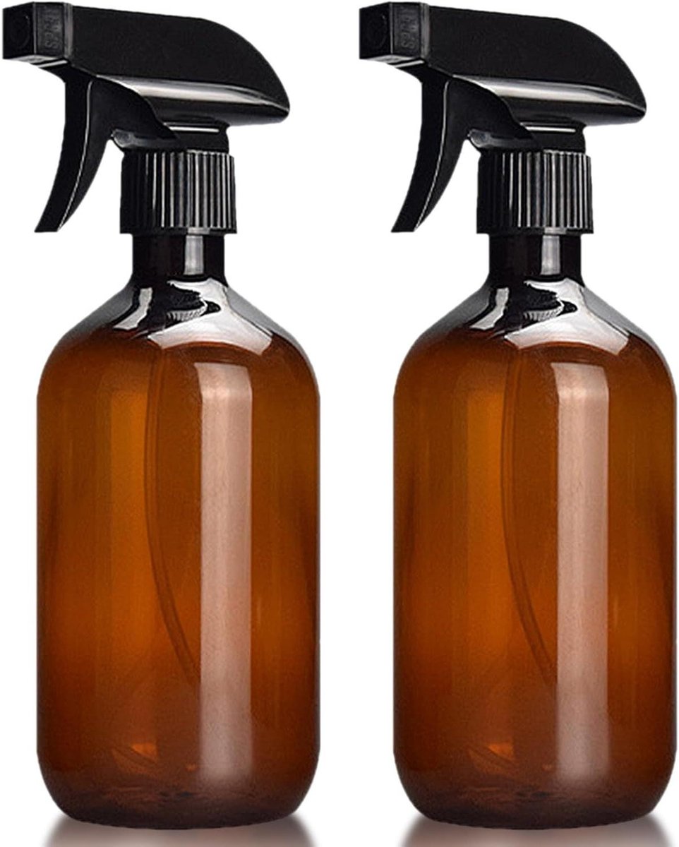 Spuitfles Set - Lege Flesjes - Planten Water Geven - Lekvrij Mondstuk - 300 ml - Bruin