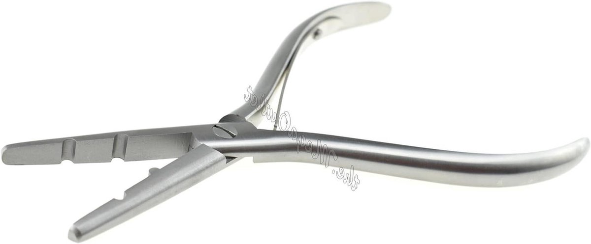 Haarverlenging Tang - Extensions Tang Micro Ring - Haarstyling Toepassingen - Dubbele Precisie Gaten - 7 inch - Zilver