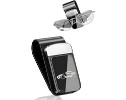 Brillenhouder Auto - Zonnebrilhouder Clip - Opbergen Benodigdheden - Flexibele Clip - 77 x 30 x 36 mm - Zwart