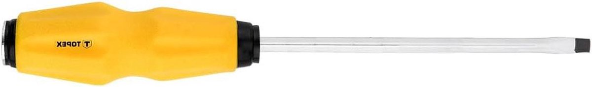 Platte Schroevendraaier - Sleufschroevendraaier - Vastzetten Schroeven - Versterkte Staalkern - 6 x 150 mm - Zwart
