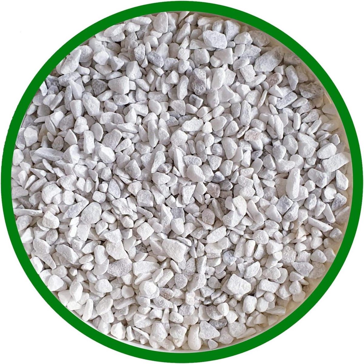 Decoratieve Tuinstenen - Siergrind Wit - Tuin Aankleden - Natuurlijke Steen - 9/13 mm 20 kg - Wit
