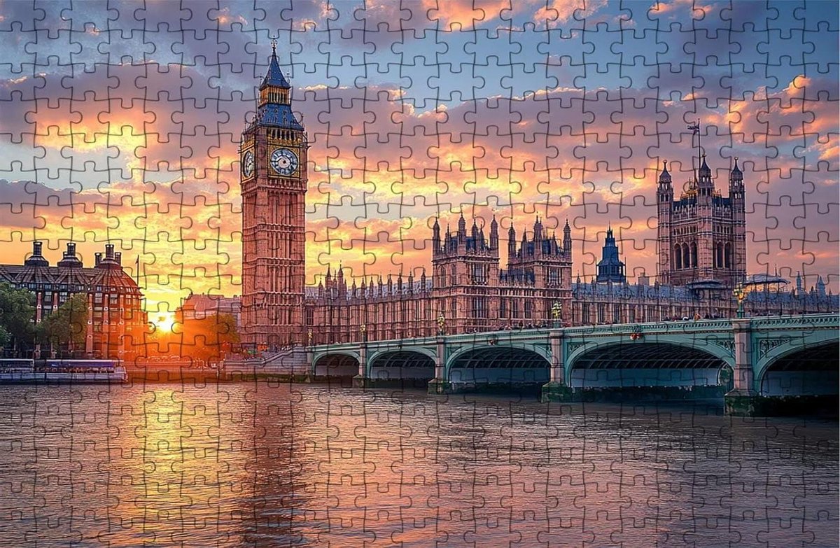 Legpuzzel 1500 stukjes - Puzzel volwassenen Gezinsspel - Ontspannen hobby - Hoge precisie print - 90x60cm - Londen