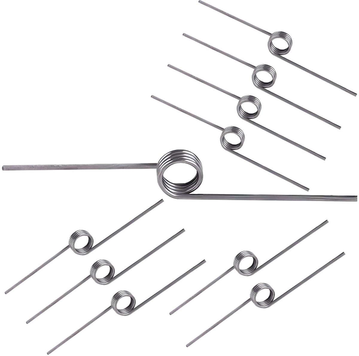 Kleine Torsieveren - Roestvrij Staal Veren - Mechanische Toepassingen - Hoge Elasticiteit - 0.7mm x 5mm - Zilver