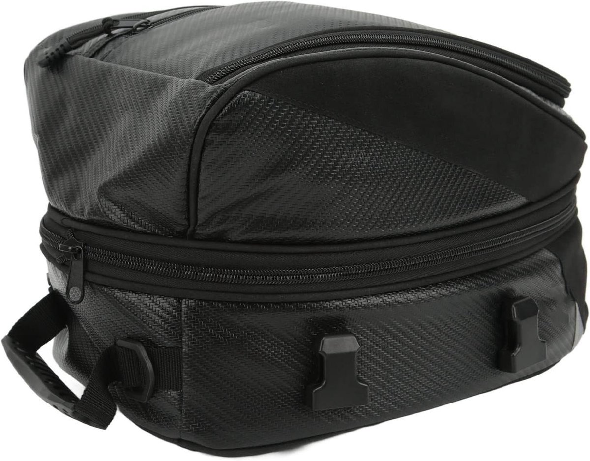 Motorfiets Staarttas - Bagagetas Motor - Motorrijden - Waterdicht PU Materiaal - 10L Capaciteit - Zwart