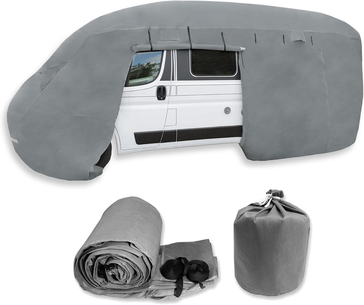 Camper Beschermhoes - Camper Afdekzeil - Camper Beschermen - UV-Bestendig Dak - 730 x 235 x 275 cm - Grijs