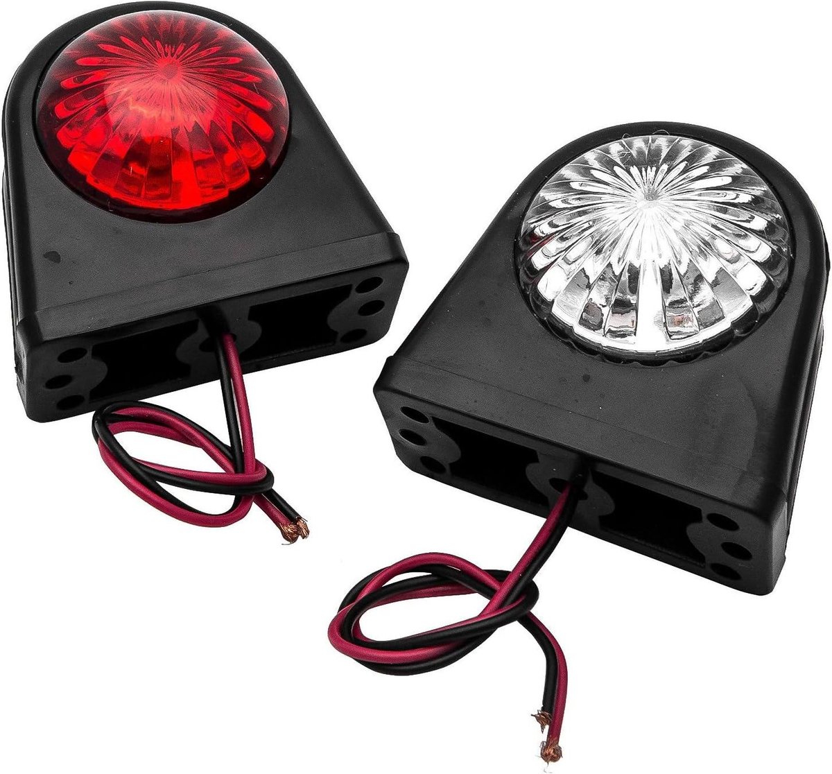 LED Zijmarker Lichten - Aanhanger Verlichting - Voertuig Verlichting - SMD LED Technologie - 200mm Hoog - Wit Rood