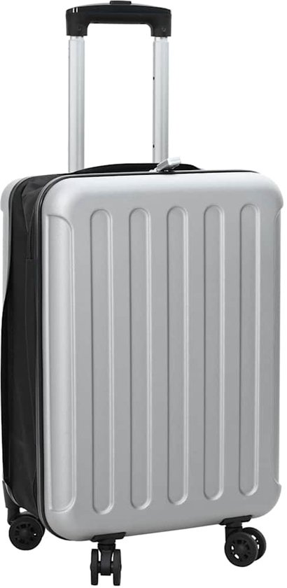 vidaXL Koffer met slot Zilver 34 × 23 × 55.5 cm ABS Kunststof