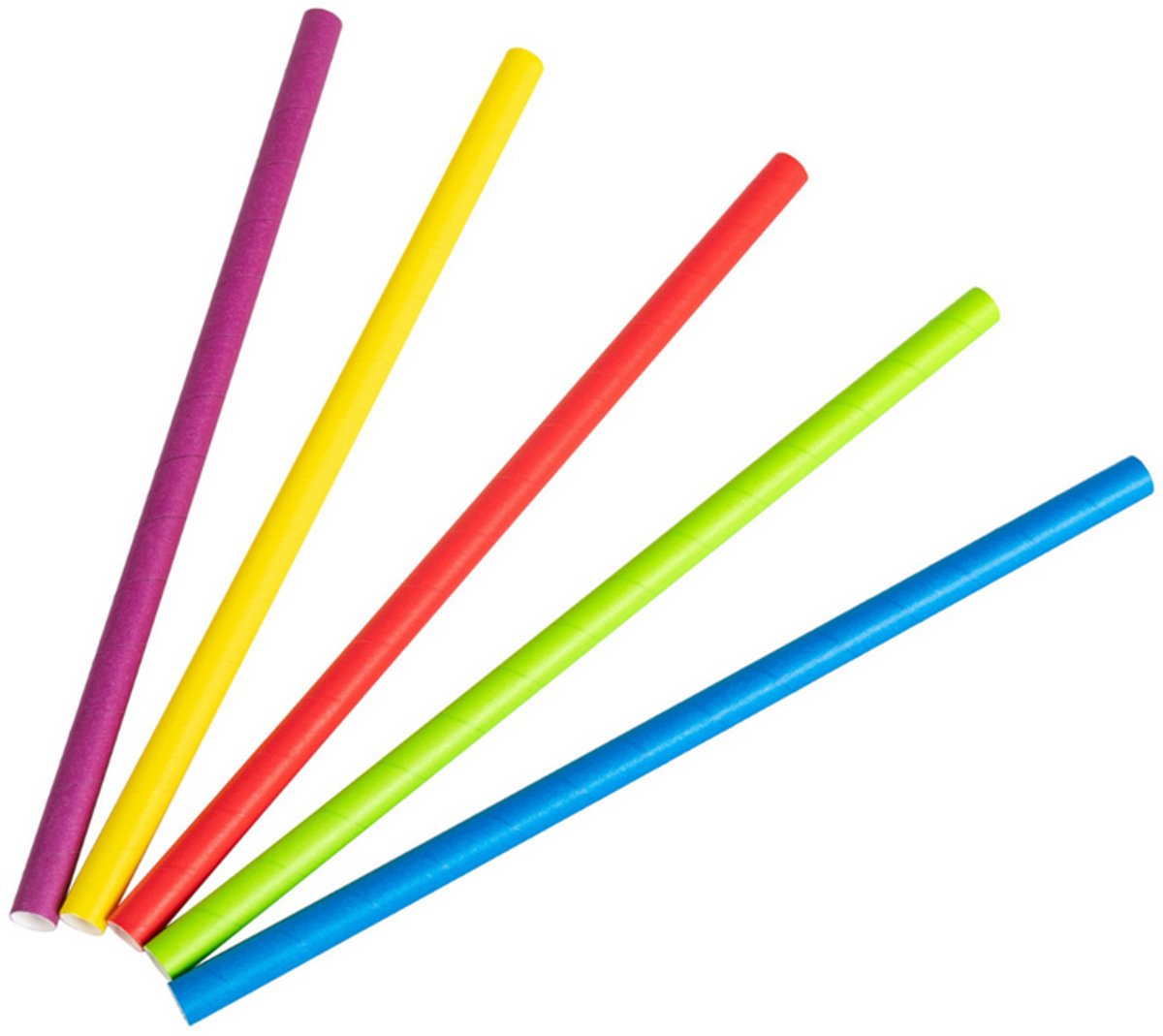 100x Papieren milkshake rietjes 10mm x 240mm