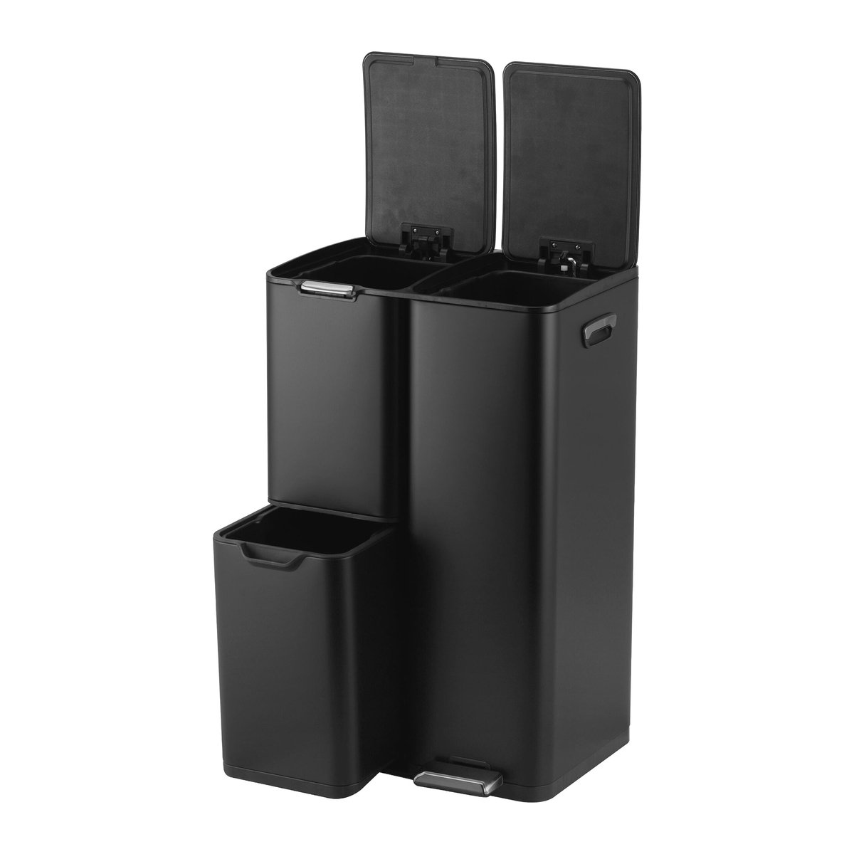 Prullenbak - 60 l - zwart