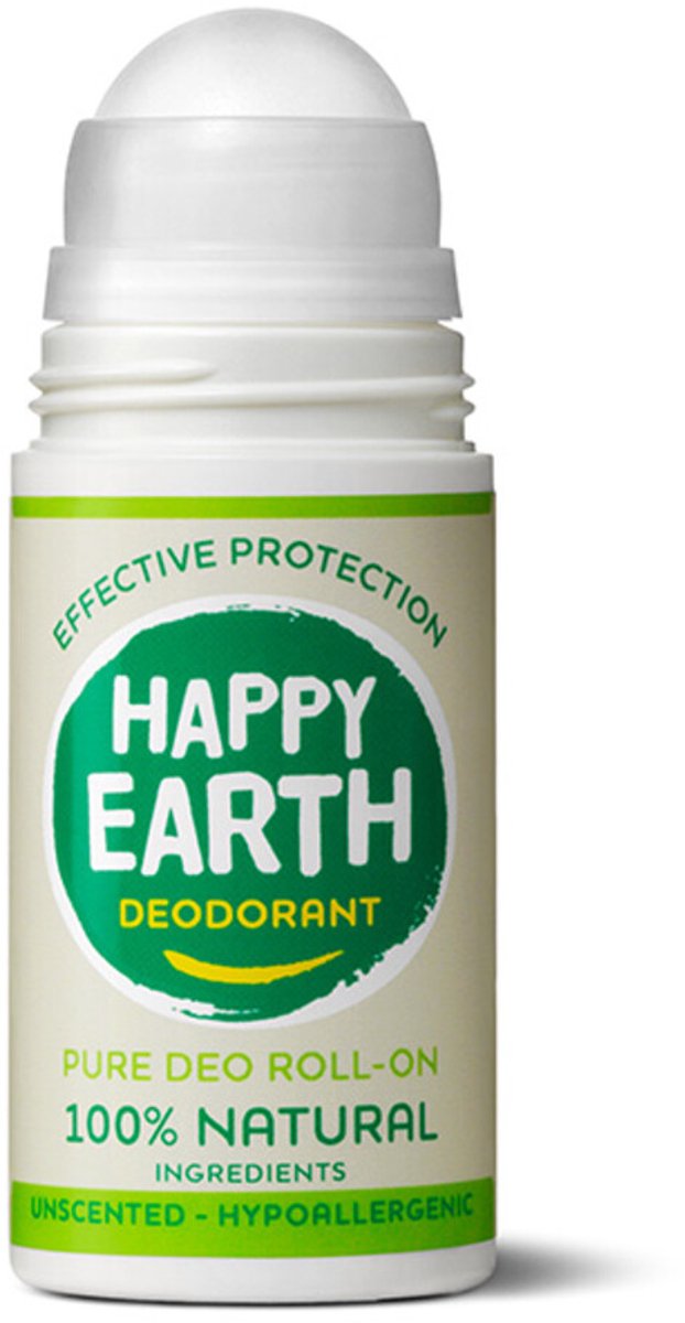 Happy Earth 100% Natuurlijke Deodorant Roll-On Unscented 75 ml