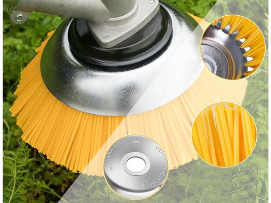 MOZY® - Nylon onkruidborstel met Beschermkap - 200 mm - Universeel - Nylon Onkruidborstel - voor Bosmaaier - Kantenmaaier - Voegenborstel - Onkruidverwijderaar van Merkloos	 — afbeelding 5