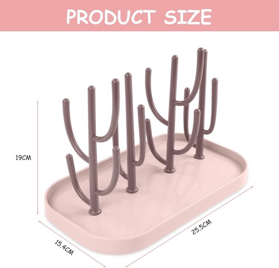 Flessenafdruiprek Babyflessen Droogrek - Sneldrogend & Hygiënisch - BPA-vrij & Afneembaar Druiprek - Compact & Ruimtebesparend - Voor Babyflessen, Spenen & Bekers - Flessendroger, Droogrek Baby van Merkloos — afbeelding 4