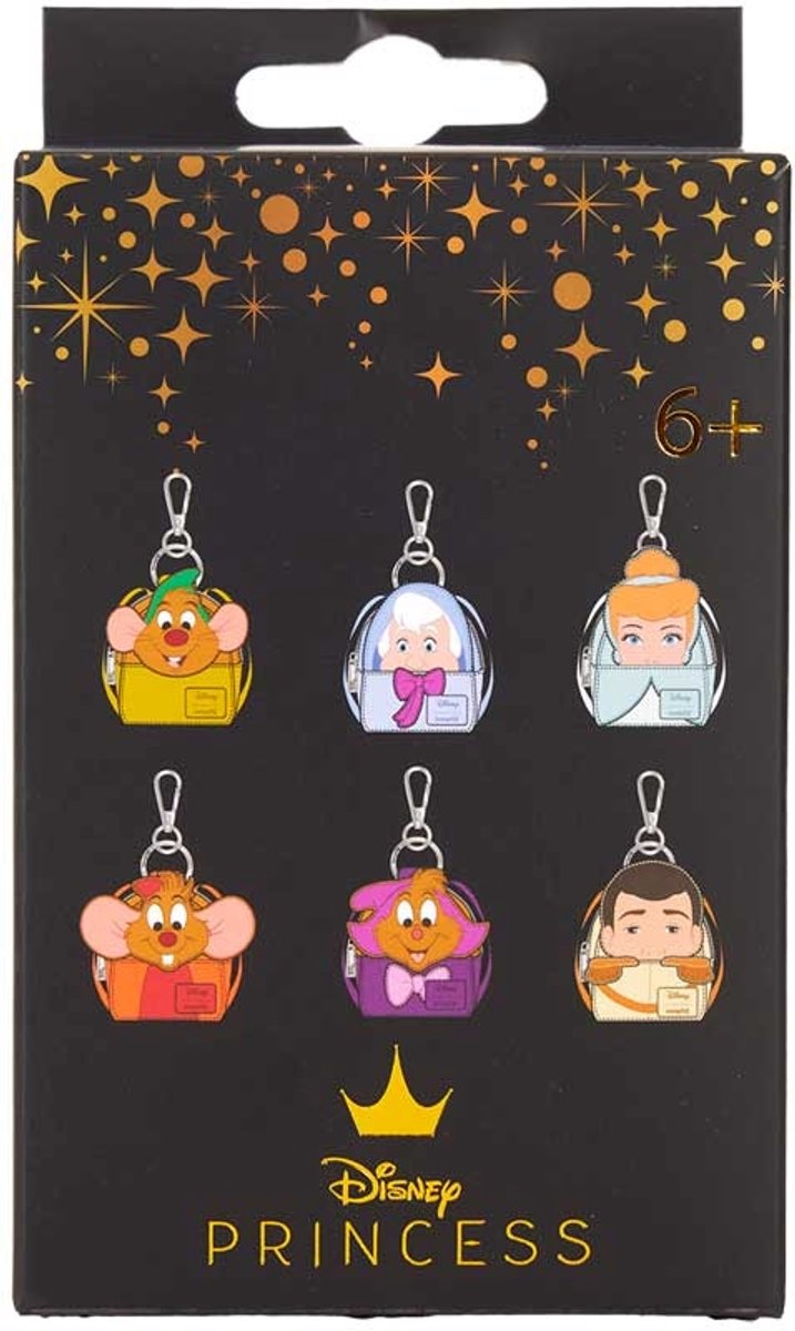 Loungefly Loungefly Disney Cinderella 75th Anniversary by Loungefly Bag Charm Mystery Box Display (15) Pins & Brooches - 1 Stuks