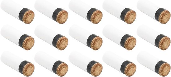 Biljartkeu - Biljartaccessoires - Witte Adereindhulzen - Vervangbare Tips - Onderdelen - Geschikt voor Biljart - Wit - 15 Set - Vervangende - Set — afbeelding 3
