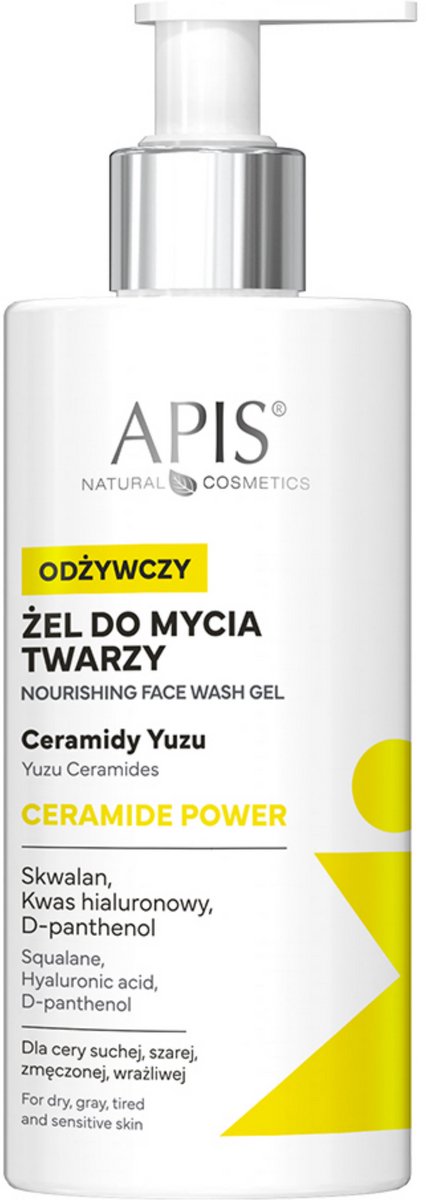 APIS Ceramide Power - Gezichtsreiniger - Voedende gel met ceramiden en Yuzu, 300 ml