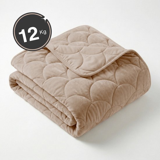 Navaris verzwaringsdeken - 100% katoen - Weighted blanket - Zwaartedeken voor volwassenen - 135 x 200 cm - 4,8 kilo - Kalmeringsdeken met sterren