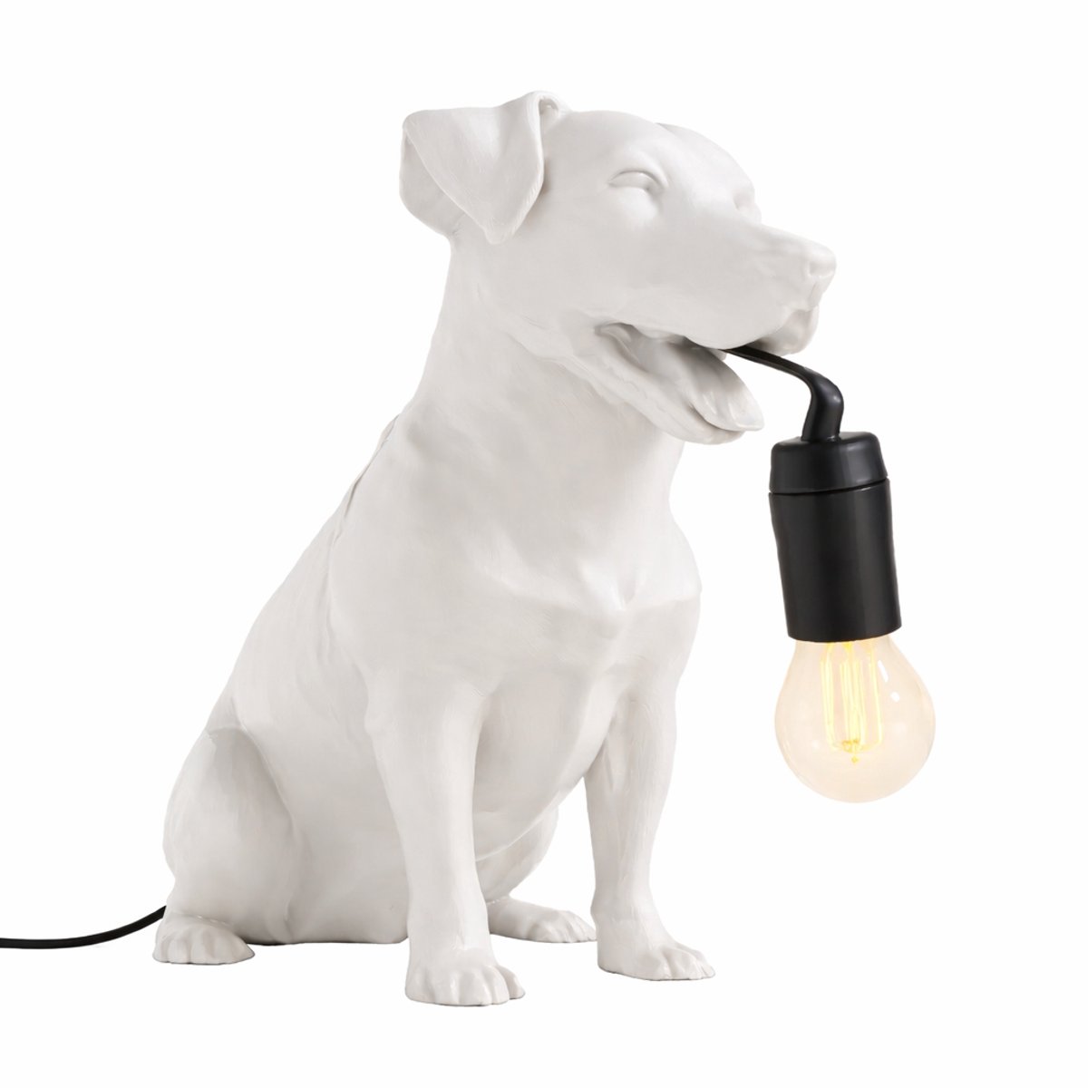 Fiastra Jack Russell Terrier tafellamp - hondenlamp - wit - E14 - 30 x 18 x 25 cm