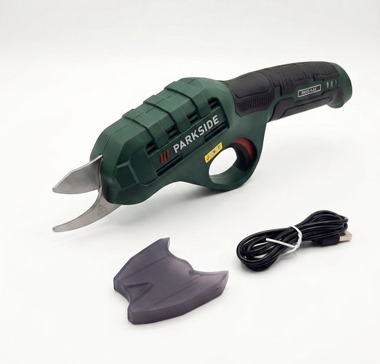 PARKSIDE® Accu-snoeischaar - Max. stamdiameter: Ø 14 mm - Stationair toerental: max. 21000 min⁻¹ - Toebehoren: 1 steeksleutel, 1 mesbeschermhoes, 1 USB-C-laadkabel (* USB-netadapter niet inbegrepen) van Parkside — afbeelding 2