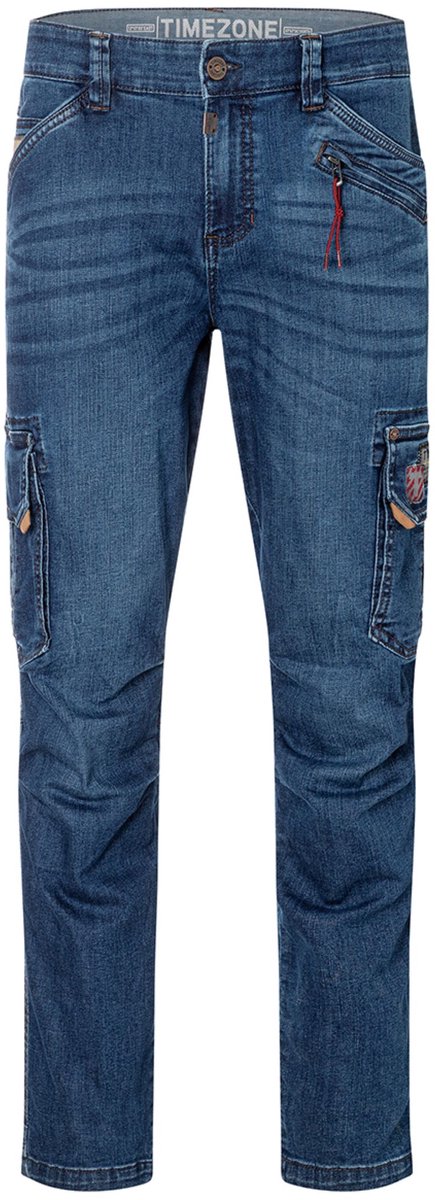 TIMEZONE Heren Broek Cargo Zakken Regular Fit Straight Leg Ademend Zip-Fly