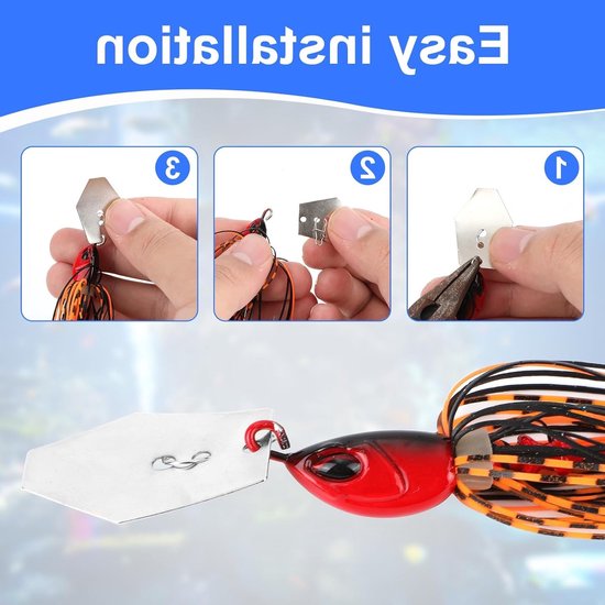 Vijfbladige Jigvis Lures in Meerdere Kleuren met Skirt en Scherpe Haken voor Zander en Forel Visserij — afbeelding 4