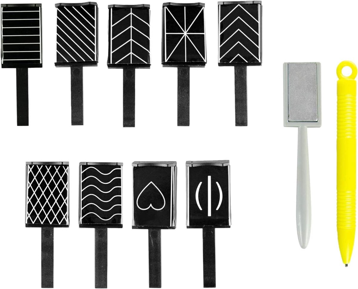 OLOEY 11 stuks nagelmagneten voor nail art-kattenoogjes-nagelkunst-3D gellak-manicure tool
