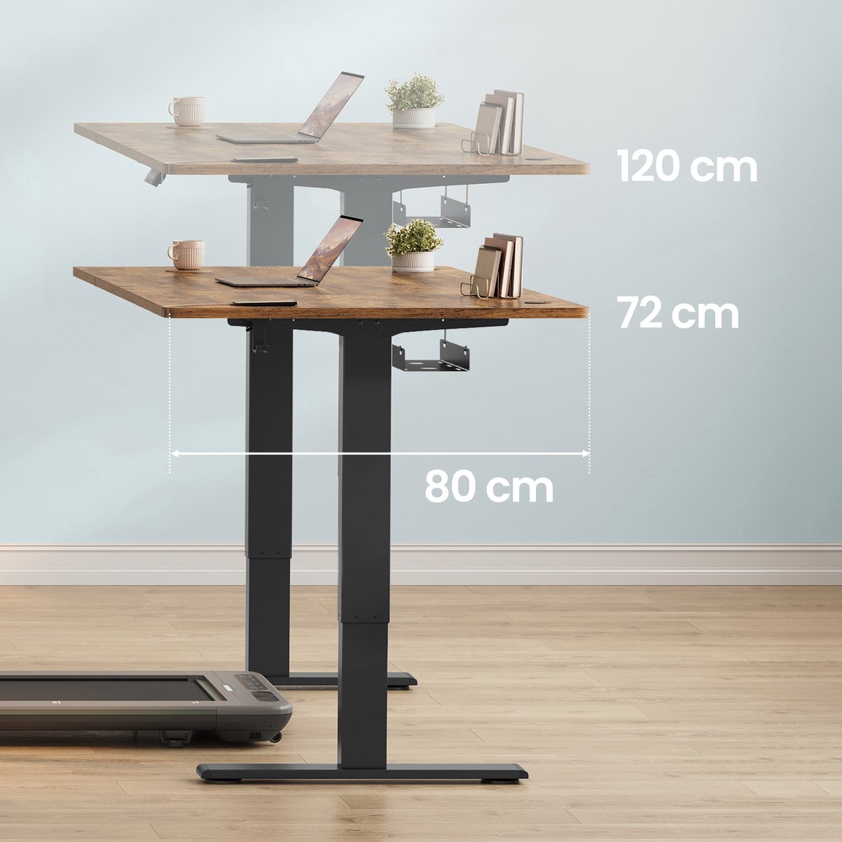 VASAGLE - Zit Sta Bureau - Elektrisch - 140 x 80 cm - Met USB-C Poort en 3 Geheugenstanden thumbnail 5