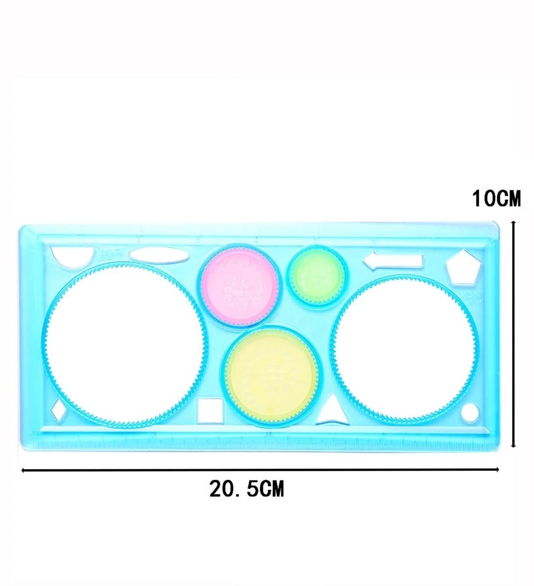 Spirograaf Geel - Geometrische Tekening Liniaal - Spiro-Art Knutselset - Tekenpen Sjablonen - Cadeautip Meisjes & Jongens