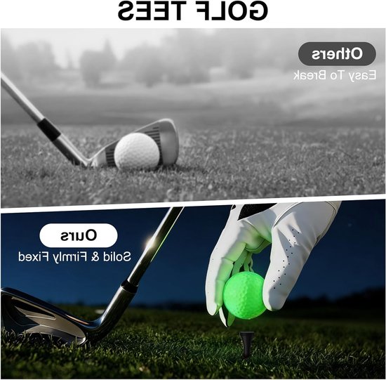 Glanzende golfballen set van 6 stuks voor nachtelijk golfen, lichtgevende sportaccessoires van Merkloos — afbeelding 4