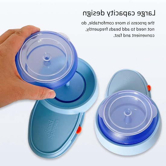 Bead Spinner voor het Laden van Kralen, Inclusief 2 Grote Ogen Gebogen Naalden, Batterij Aangedreven Kralen Loom Kit voor Zelfgemaakte Armbanden en Sieraden maken — afbeelding 3