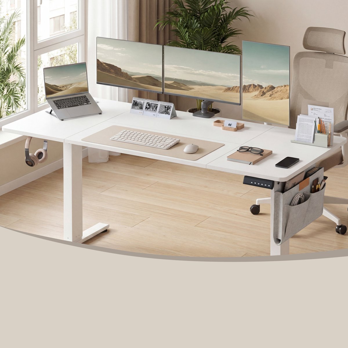 SONGMICS - Zit Sta Bureau - Voor Thuiskantoor Studieruimte thumbnail 6