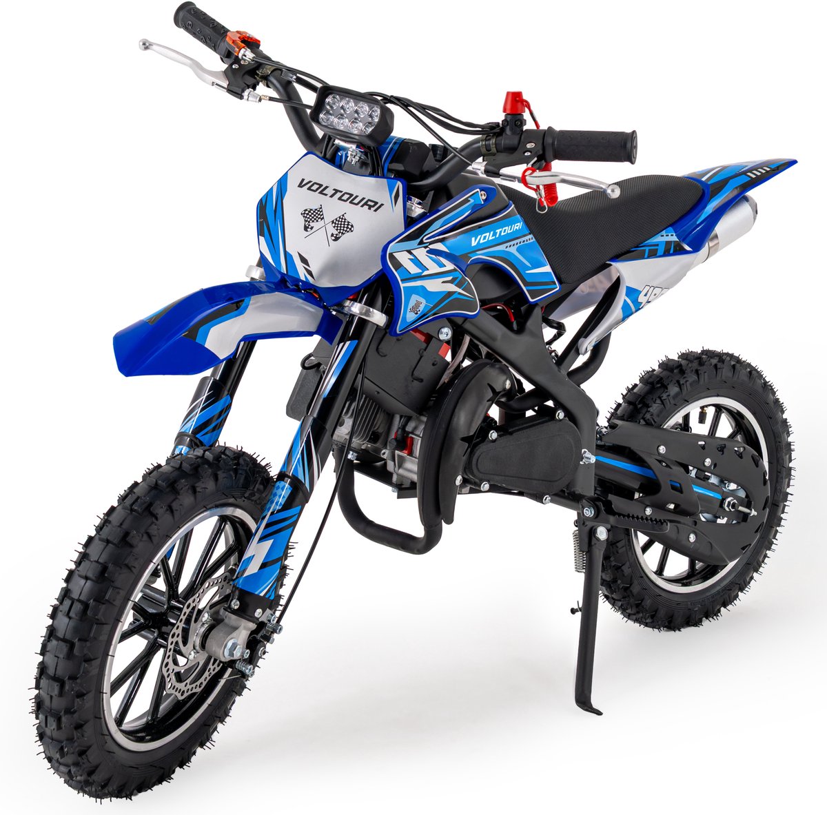VOLTOURI CR49-E-BLUE Mini Cross 49cc - Kinder Motor Offroad - 10" Banden - 25 km/u