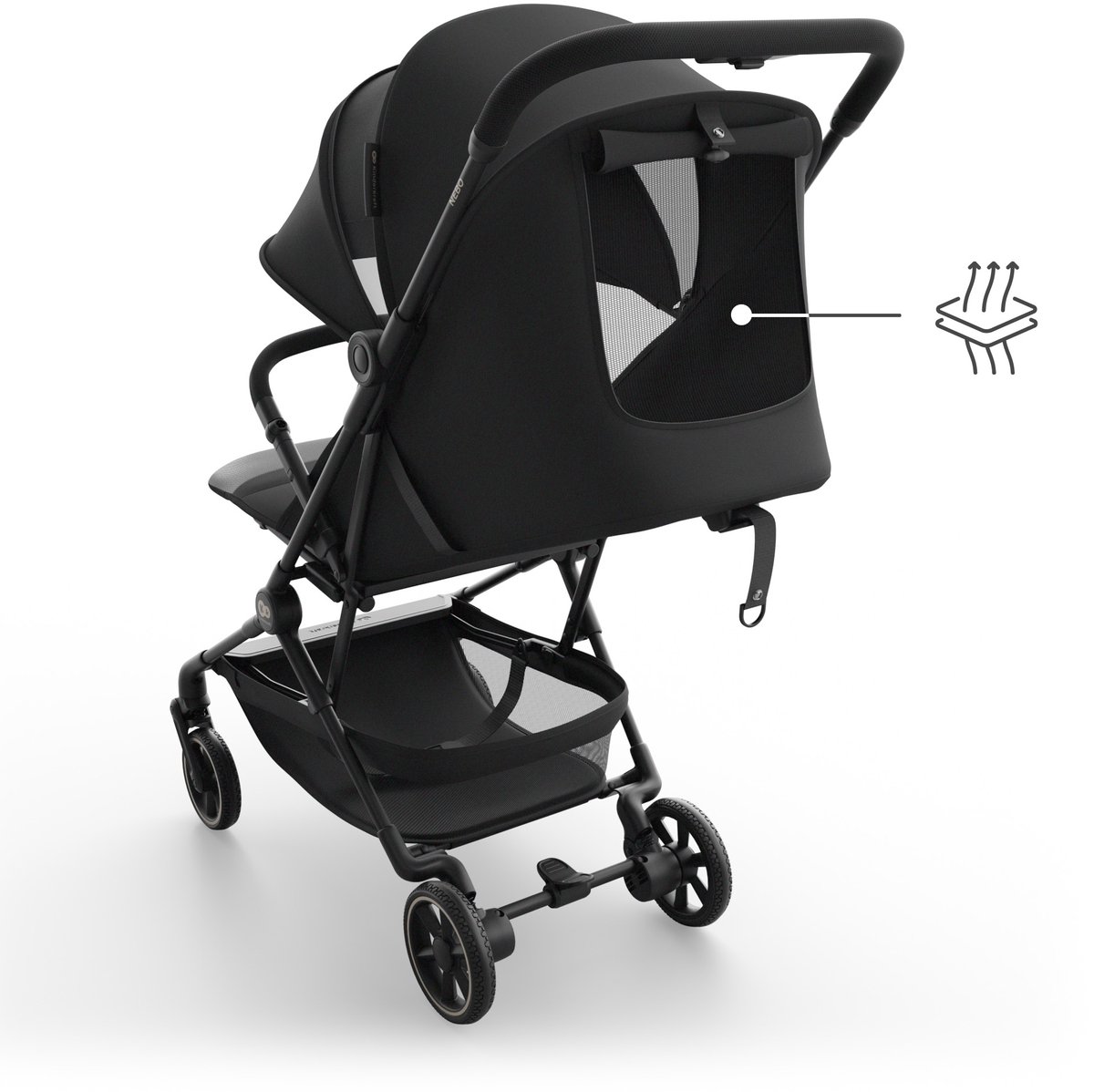 Kinderkraft NEBO - Buggy - Lichtgewicht - Handbagageformaat - Met Draagtas - Zwart – foto 5