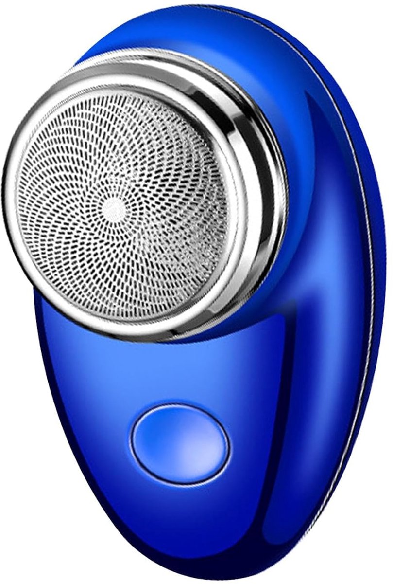 Mini Scheerapparaat Met Precisie Trimmer – Fijn Staal – USB-C Oplaadbaar – Voor Onderweg & Reizen – Blauw