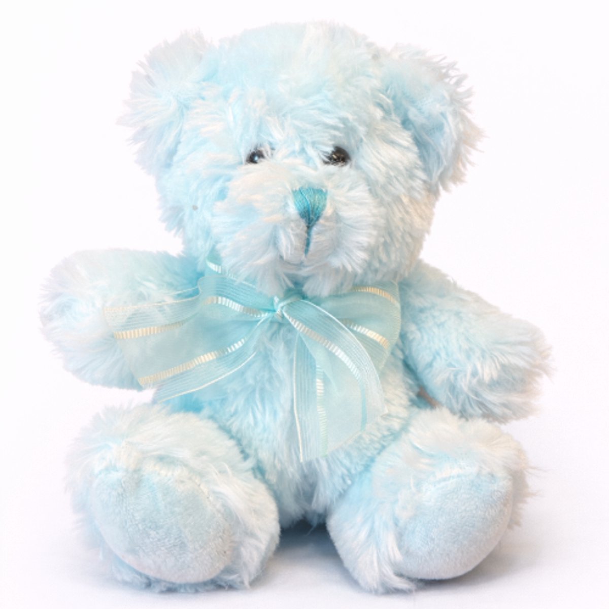 Teddybeer Blauw Pluche Knuffel (Kraamcadeau Jongen) 20 cm - Kraamcadeau - Babyshower - Gender Reveal - Baby Cadeau - Kraamvisite- Jongens - Teddy Beer - Geboorte Knuffelbeer