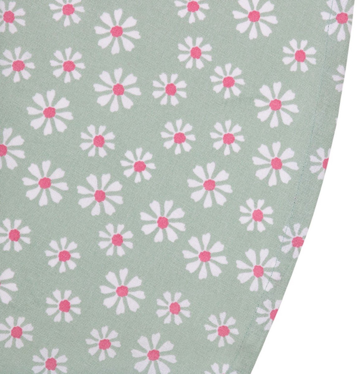 Ottosimon tafelkleed textiel groen rond 160 cm - bloemen design.