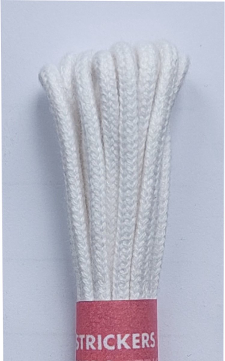 Strickers Veter - Wit - Dun Rond - Lengte 120 cm - Dikte 2,5 mm - Schoenveter