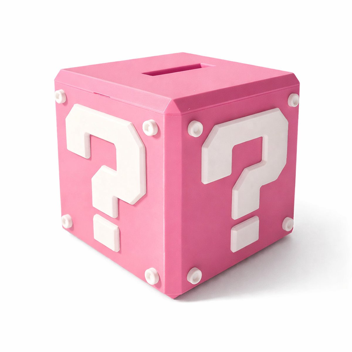 Super Mario Spaarpot - Mario Coin Box Piggy Bank - Geldkistje Kinderen En Volwassenen - Cadeau Gaming Fans - Decoratie Kamer - 7.5 x 7.5 x 7.1 cm - Roze