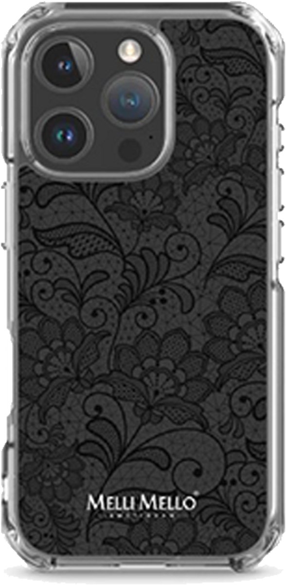 Melli Mello Telefoonhoesje Midnight Lace (Soft Case) - Apple iPhone 16 Pro