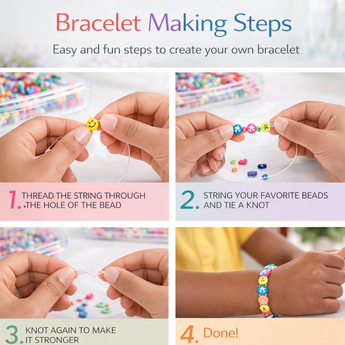 BOTC Sieraden Set - Knutselen meisjes - Armband Maken Set - 1050-Delig - Sieraden Halsketting Maken - 24 Stijl - Cadeau voor Meisjes Kinderen — afbeelding 7