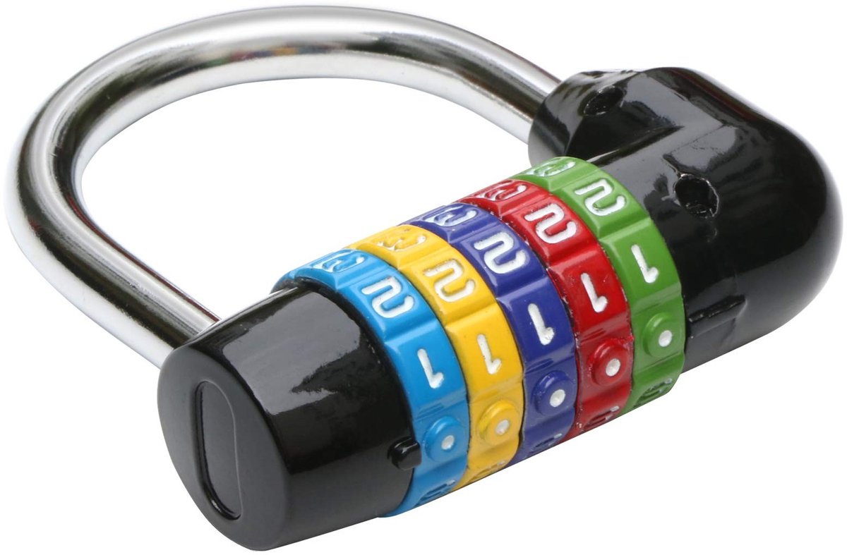 Dailygoods - Dailygoody - 5-Digit Combination Padlock - Veiligheidsslot - Zwart - Combinatieslot - Ideaal voor persoonlijke beveiliging - Geschikt voor dagelijks g