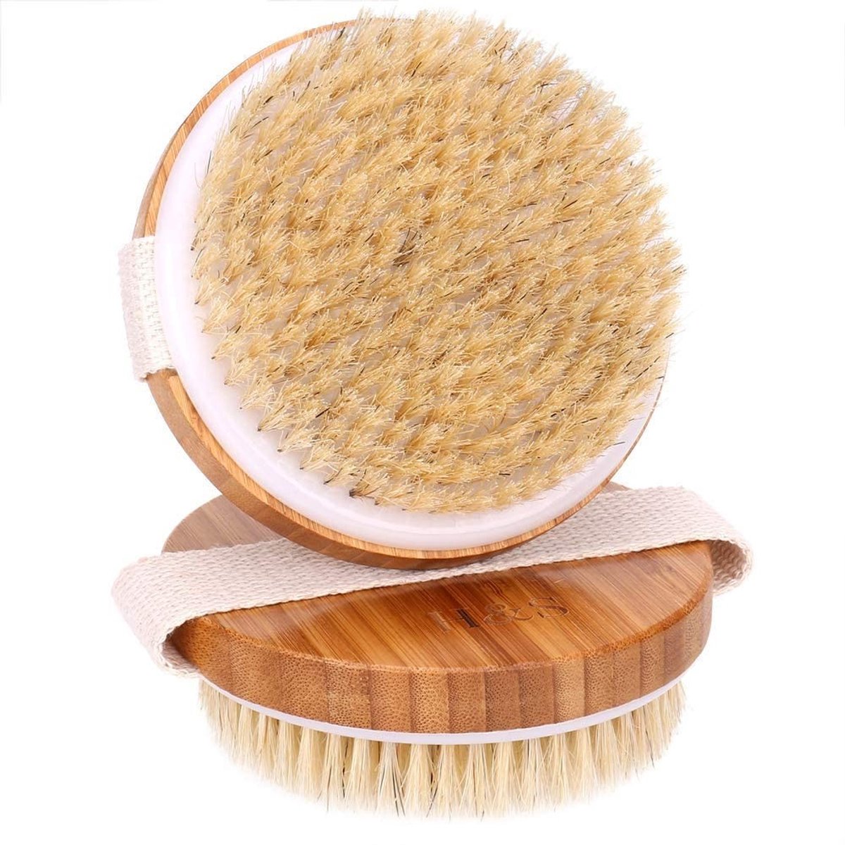 Dailygoods - Dailygoody - Body Brush - Lichaamsborstel - Natuurlijk bamboe - Exfoliatie - Douche scrubber - 2 stuks - Voor een ultieme home ervaring